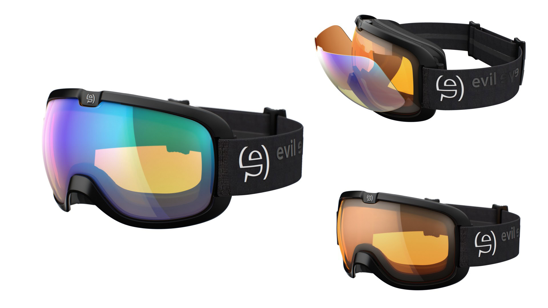 EVIL EYE Peaksight optische Skibrille Fassungsfarbe Schwarz mit VARIO-Scheibe
