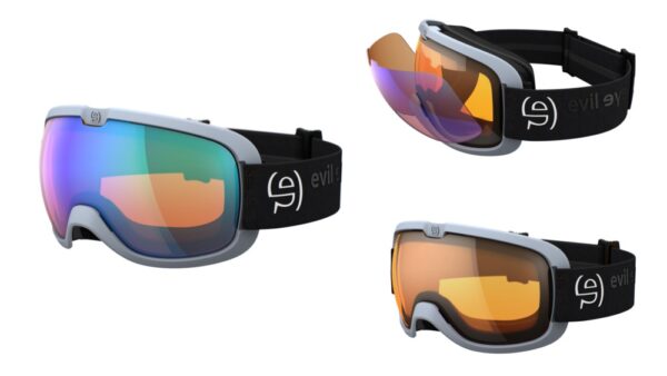 EVIL EYE Peaksight optische Skibrille Fassungsfarbe Moonstone-Grau mit VARIO-Scheibe