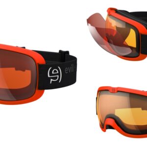 EVIL EYE Peaksight optische Skibrille Fassungsfarbe Neon-Orange mit VARIO-Scheibe